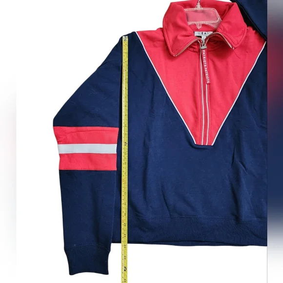 NEW! NFL Football New England Patriots Womens Half Zip Sweater XL New With Tags - Picture 6 of 11